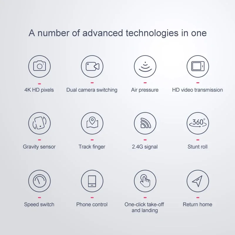 XT6 Mini Drone - 4K/1080P HD Camera, Compact Aerial Photography