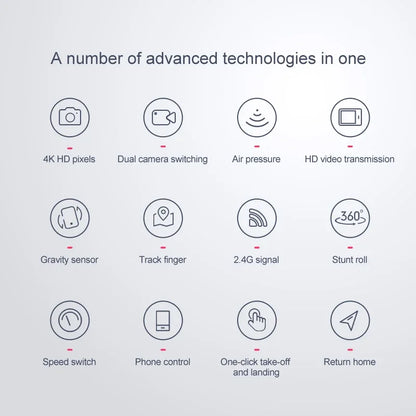 XT6 Mini Drone - 4K/1080P HD Camera, Compact Aerial Photography