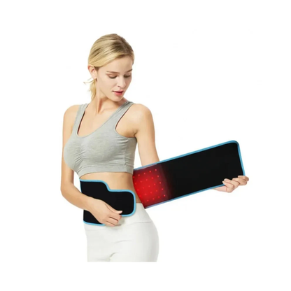 Red Light Waist Massager Belt – 126 LEDs, 640nm Therapy, 50°C Heat Compress, USB Charging