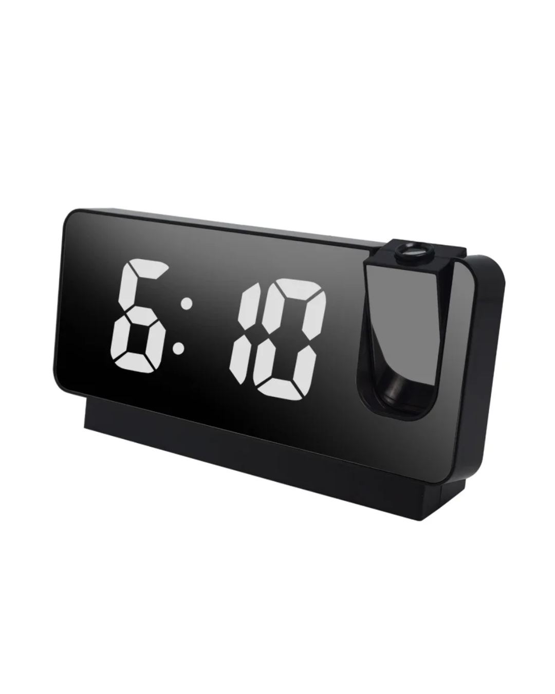 Smart Projection Alarm Clock - 180° Rotating LED Display Projects Time on Ceiling & Silent Operation