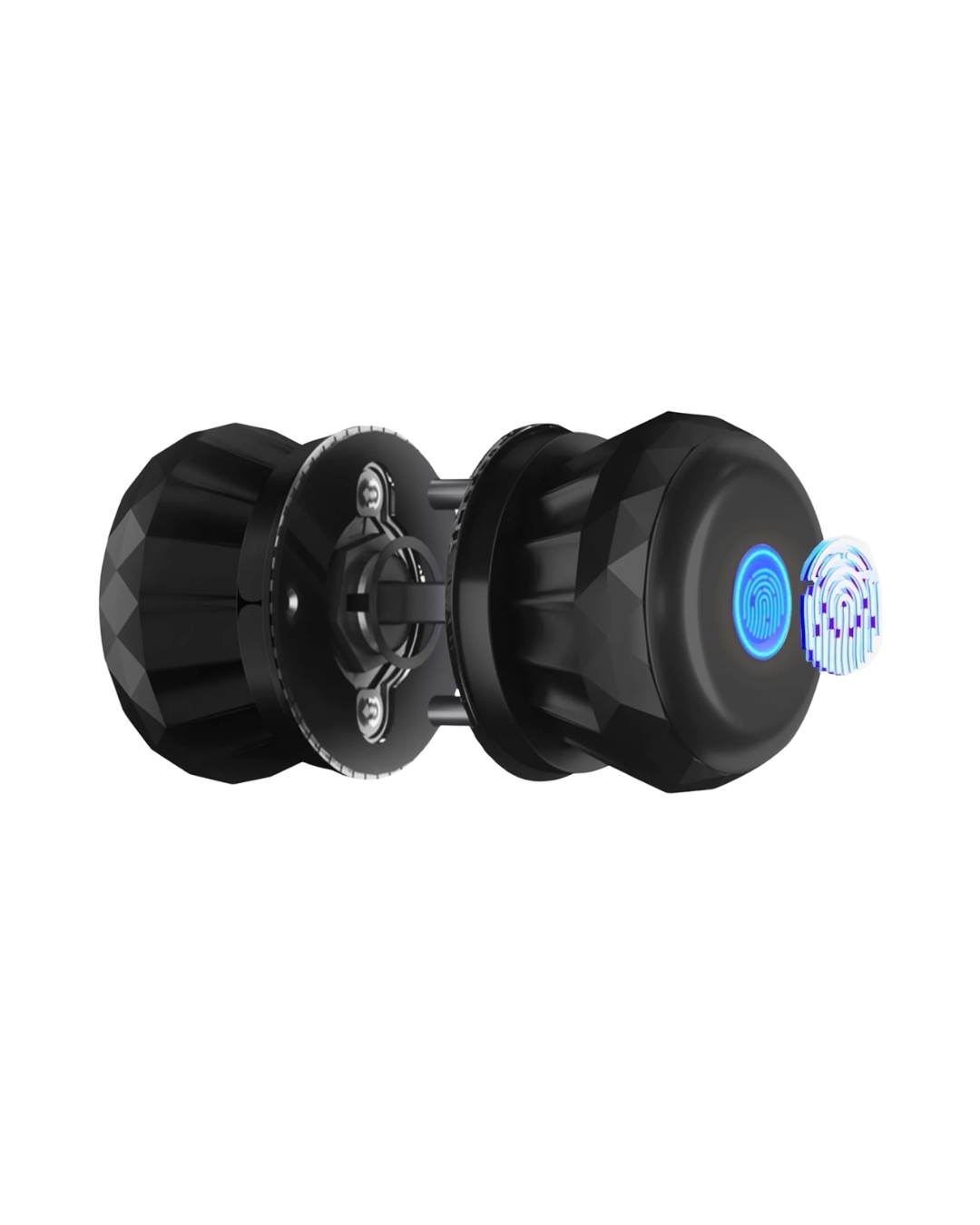 Smart Door Lock with Fingerprint & App Control - Keyless Electronic Deadbolt for Home/Office (Black)