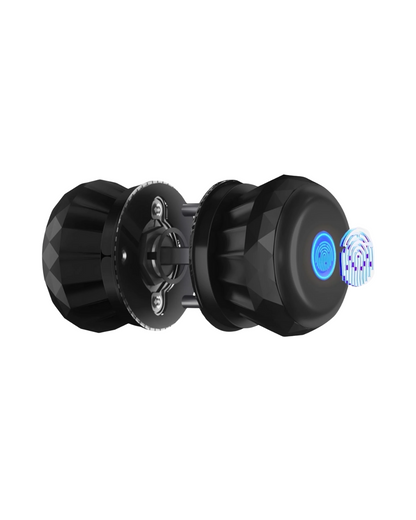 Smart Door Lock with Fingerprint & App Control - Keyless Electronic Deadbolt for Home/Office (Black)