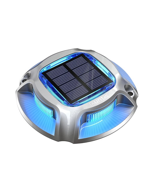 Waterproof Blue & White Solar Step Lights (4 Pack): Driveway, Dock & Sidewalk Markers