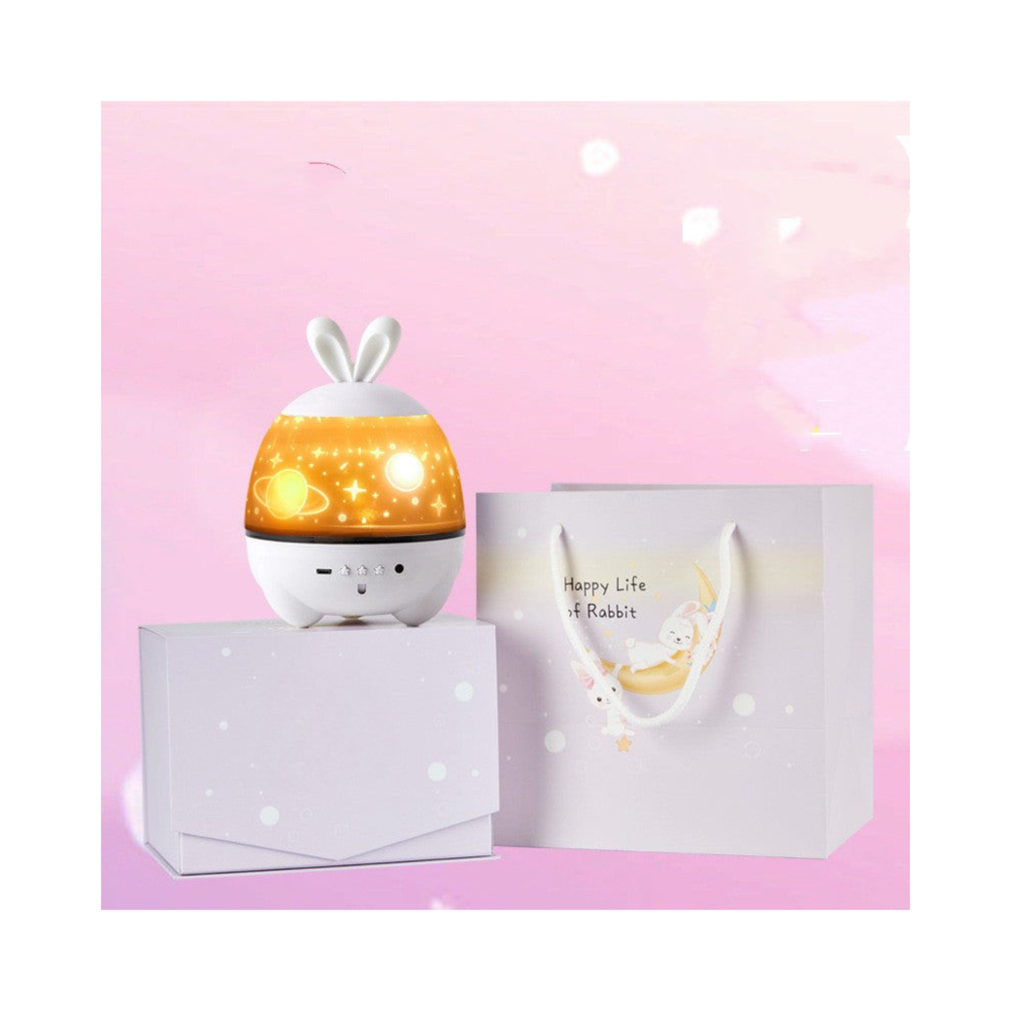 Star Projector Night Light – Lucky Rabbit