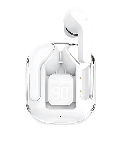 TWS Transparent Bluetooth Earbuds - ENC Sports Headphones with LED Power Display