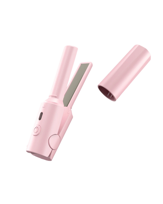 USB Portable Mini Hair Straightener - Professional 2-in-1 Curling & Flat Iron