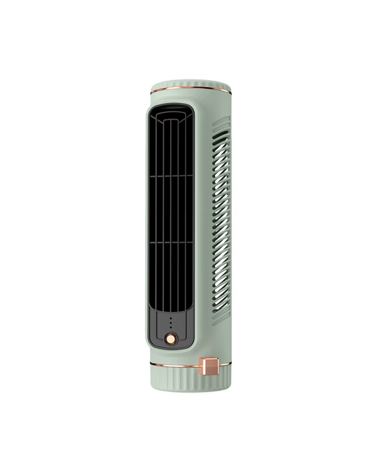 USB Rechargeable Tower Fan - 3-Speed Desktop Cooling for Home & Camping
