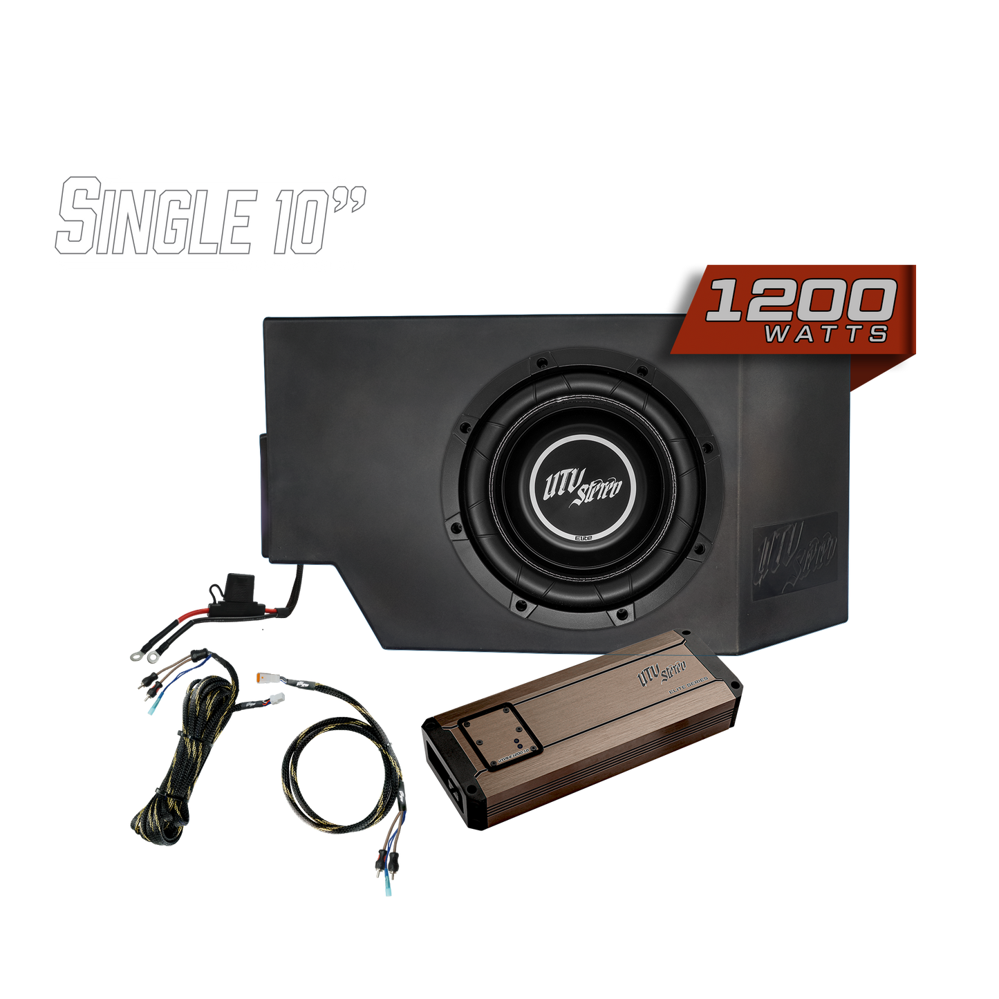 Can-Am Defender 1200W Subwoofer Kit - Single Driver Side 10" Audio System