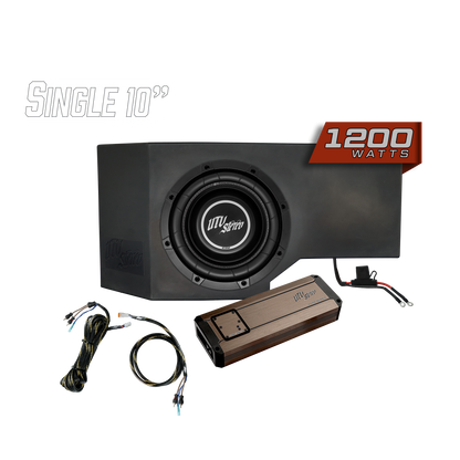 Can-Am Defender 1200W Subwoofer Kit - Single Passenger Side 10" Audio System