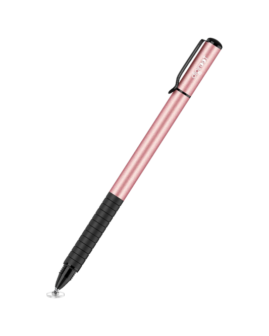 Universal 2-in-1 Stylus Pen - Touch Screen Compatible, 6 Tips, Rose Gold
