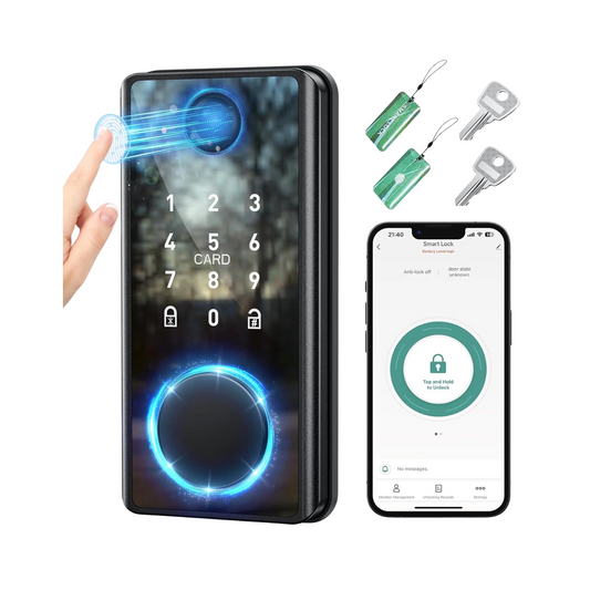 Smart Biometric Deadbolt - Keyless Entry with Fingerprint & Digital Keypad