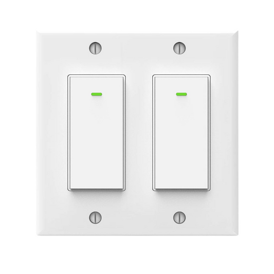 Smart WiFi Light Switch - Double Gang Compatible with Alexa & Google Assistant