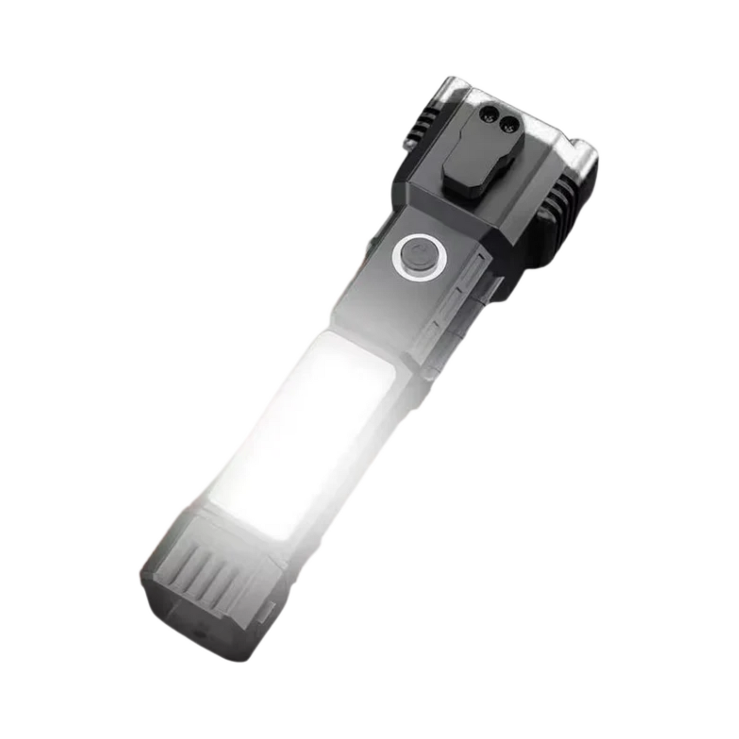 Car Safety Hammer - LED Flashlight with Seat Belt Cutter & Glass Breaker (Solar/USB)