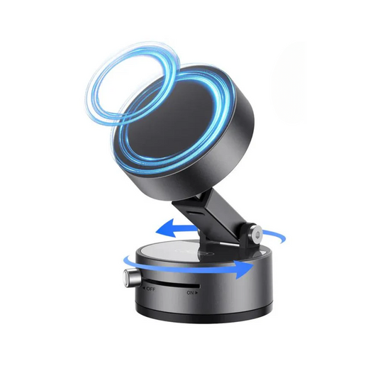 Magnetic Car Phone Holder - Vacuum Suction Mount for iPhone 16/15