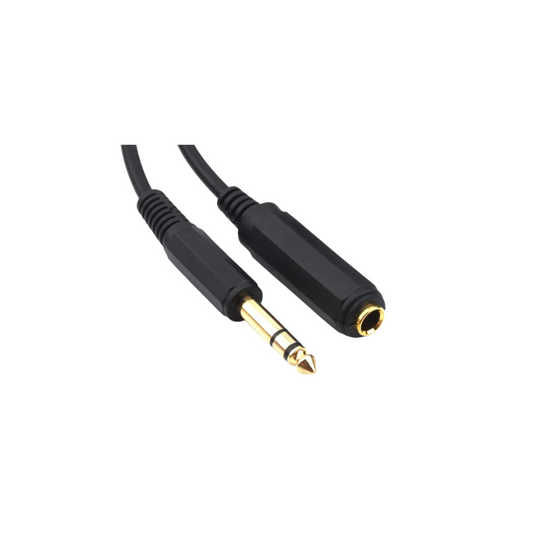15ft Quarter Inch Extension Cable - 1/4" Male to Female Gold Plated Audio Cord