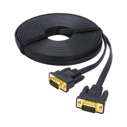 5M Ultra-Thin VGA Cable - 15-Pin Male to Male for Computer Monitor