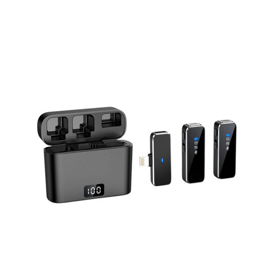 Wireless Clip Microphone - Noise Canceling for Professional Audio