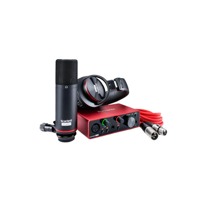 Scarlett Solo Studio 3Rd Gen USB Audio Interface Bundle for the Guitarist, Vocalist or Producer with Condenser Microphone and Headphones for Recording, Songwriting, Streaming and Podcasting