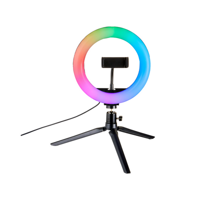 8-Inch RGB Ring Light with Tabletop Tripod Stand