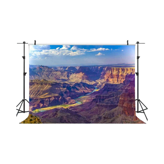 7x5ft Grand Canyon Aerial View Backdrop - Arizona River & Rock Plateau Photography Background