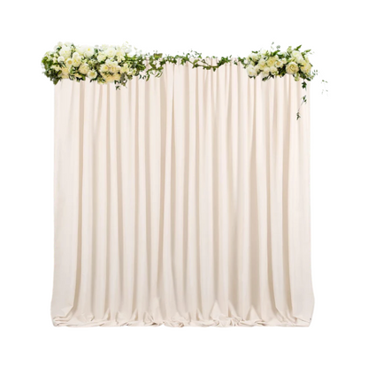 10x8ft Champagne Backdrop Curtains - 2-Panel Party Drape