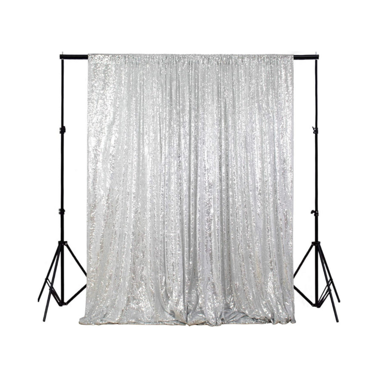Silver Sequin Backdrop - 8x10 Ft Glitter Photography Background