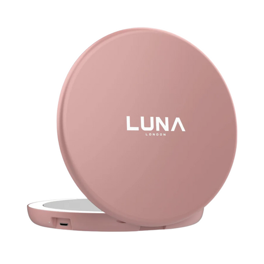 Compact LED Travel Makeup Mirror - 7X Magnification, 3 Light Modes, Rechargeable