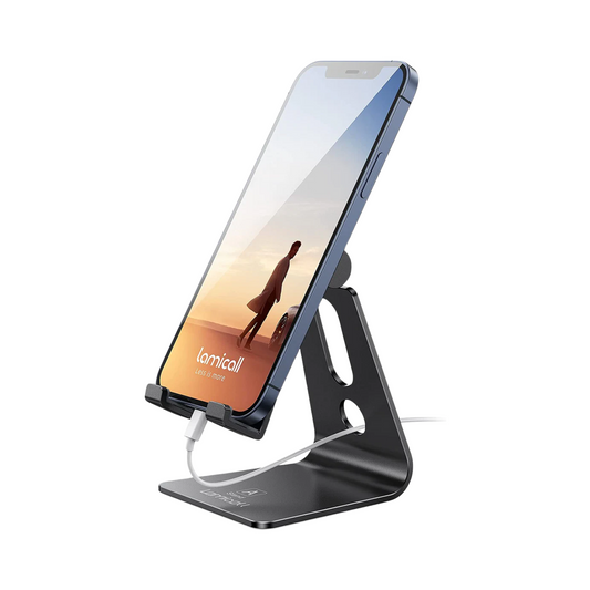 Adjustable Cell Phone Stand - Universal Desk Holder for 4-8" iPhone & Android
