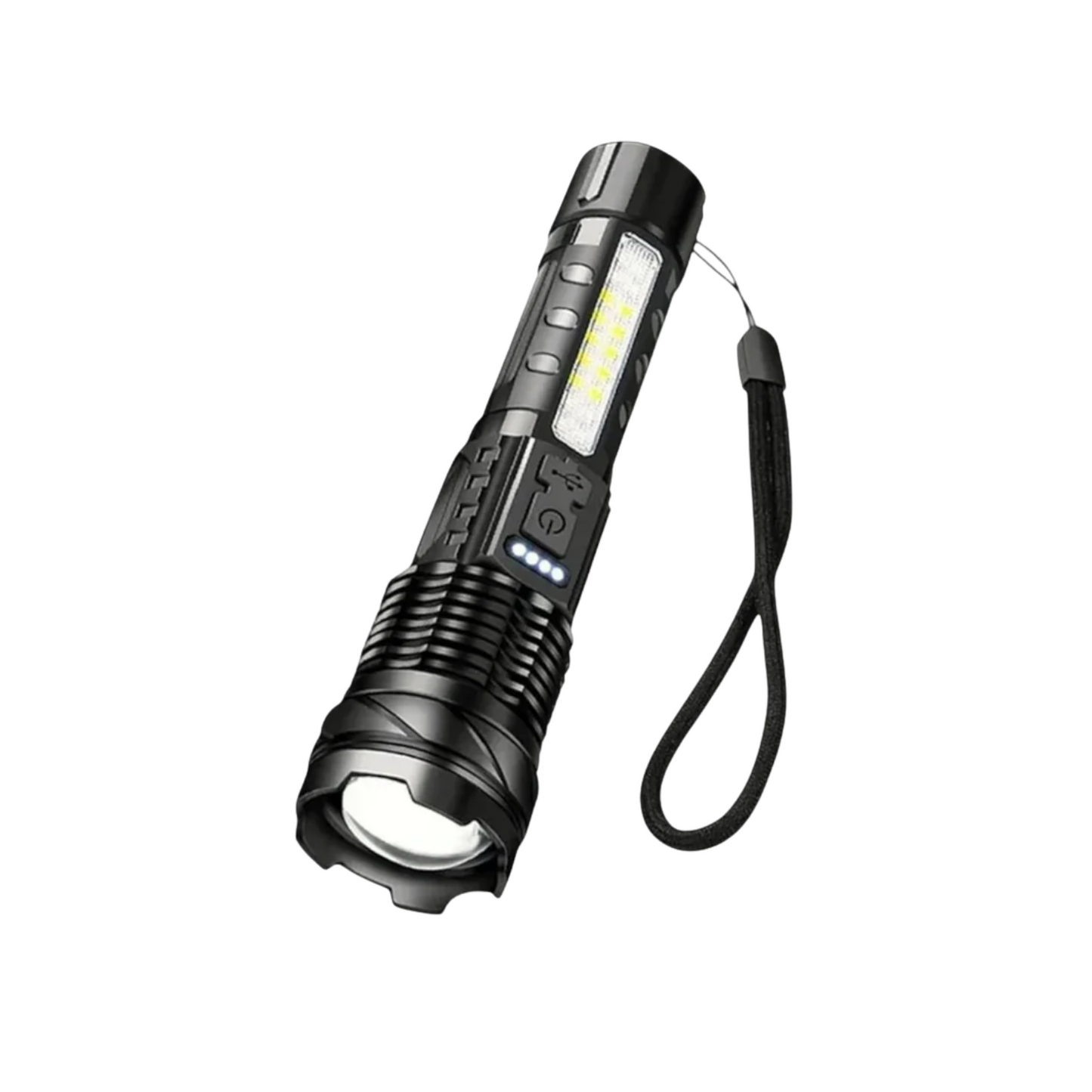 Linterna táctica LED recargable por USB - Linterna láser blanca de alta potencia