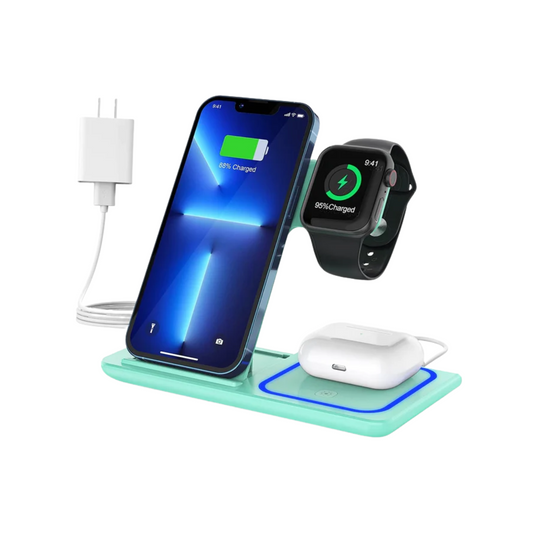 18W 3-in-1 Wireless Charging Station - iPhone/AirPods/Apple Watch Compatible