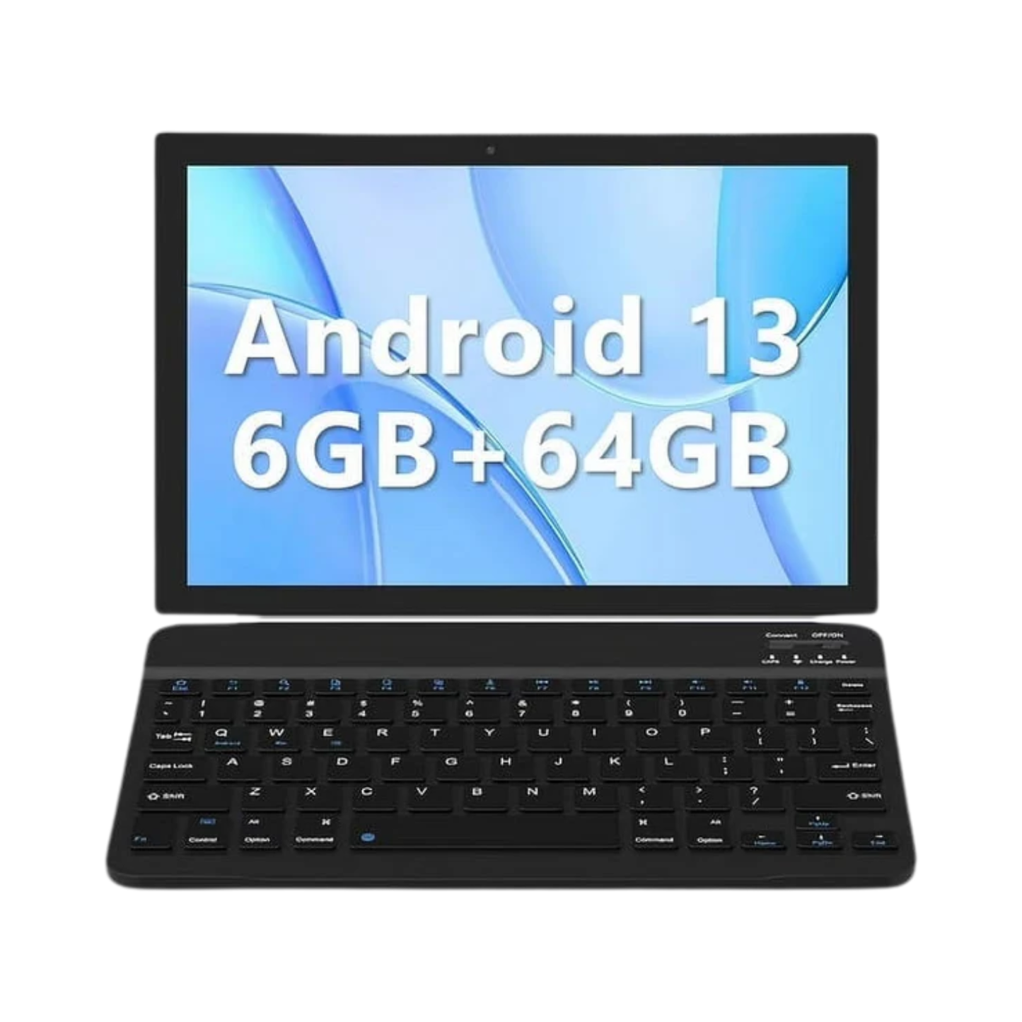 10.1" 2-in-1 Android Tablet - 6GB RAM, 64GB Storage with Keyboard Case