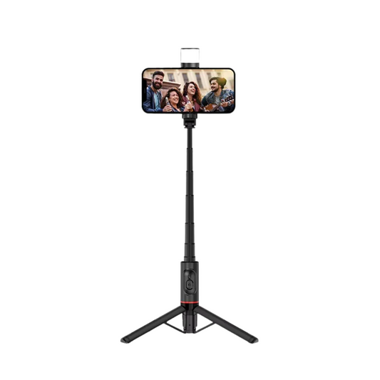 Wireless Bluetooth Selfie Stick Tripod with LED Fill Light - Telescopic Phone Stand for iPhone & Android
