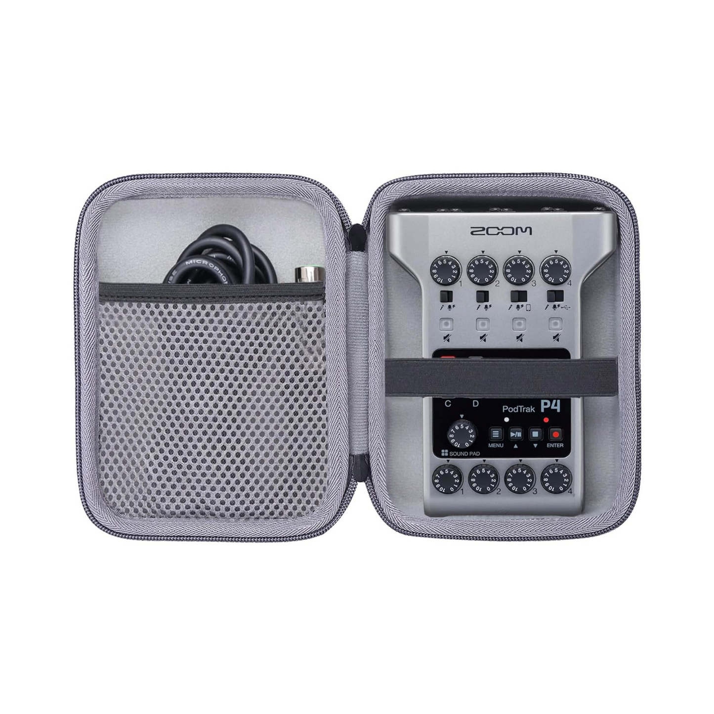 Hard Protective Case for Zoom PodTrak P4 Podcast Recorder