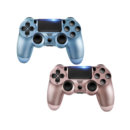 2-Pack Wireless P4 Compatible Controllers - Bluetooth Gamepad with Six-Axis & Audio
