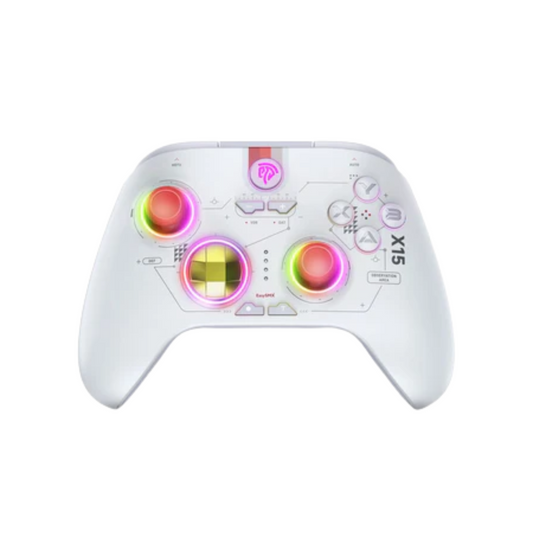 Wireless Bluetooth Gaming Controller - Compatible with PC/Steam/Switch/Android/iOS with Hall Effect Joysticks & RGB Lighting