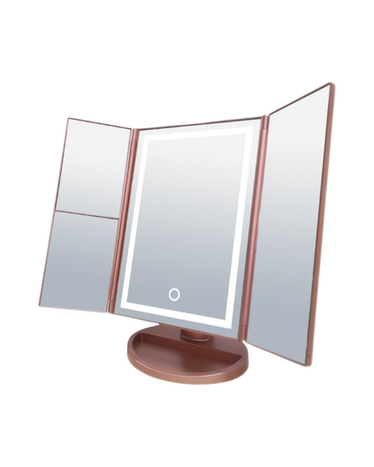 Rechargeable Vanity Mirror with Lights - 2X/3X/10X Magnification Touch Screen Mirror
