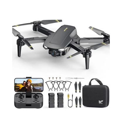 WF11 Kids Drone with 1080P Camera – Foldable Quadcopter with 5G FPV, Optical Flow Stabilization, Altitude Hold, Headless Mode, One-Key Takeoff/Landing, 2 Batteries, Carrying Case