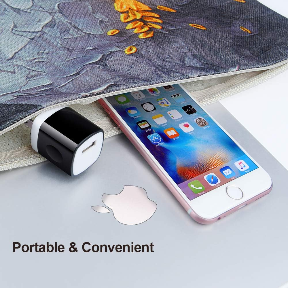 UorMe USB Wall Charger 6-Pack – 5V/1A Single Port, Compact Cube, 100–240V Global Voltage, CE/FCC/RoHS/UL Certified, Multi-Device Compatible