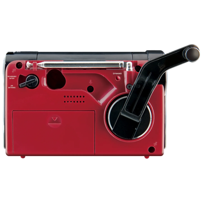 WeatherX AM/FM Weather Band Radio & Flashlight – NOAA Alerts, Hand Crank Power, Phone Charger, LED Light, Rechargeable Battery, USB/Micro-USB Cable Included