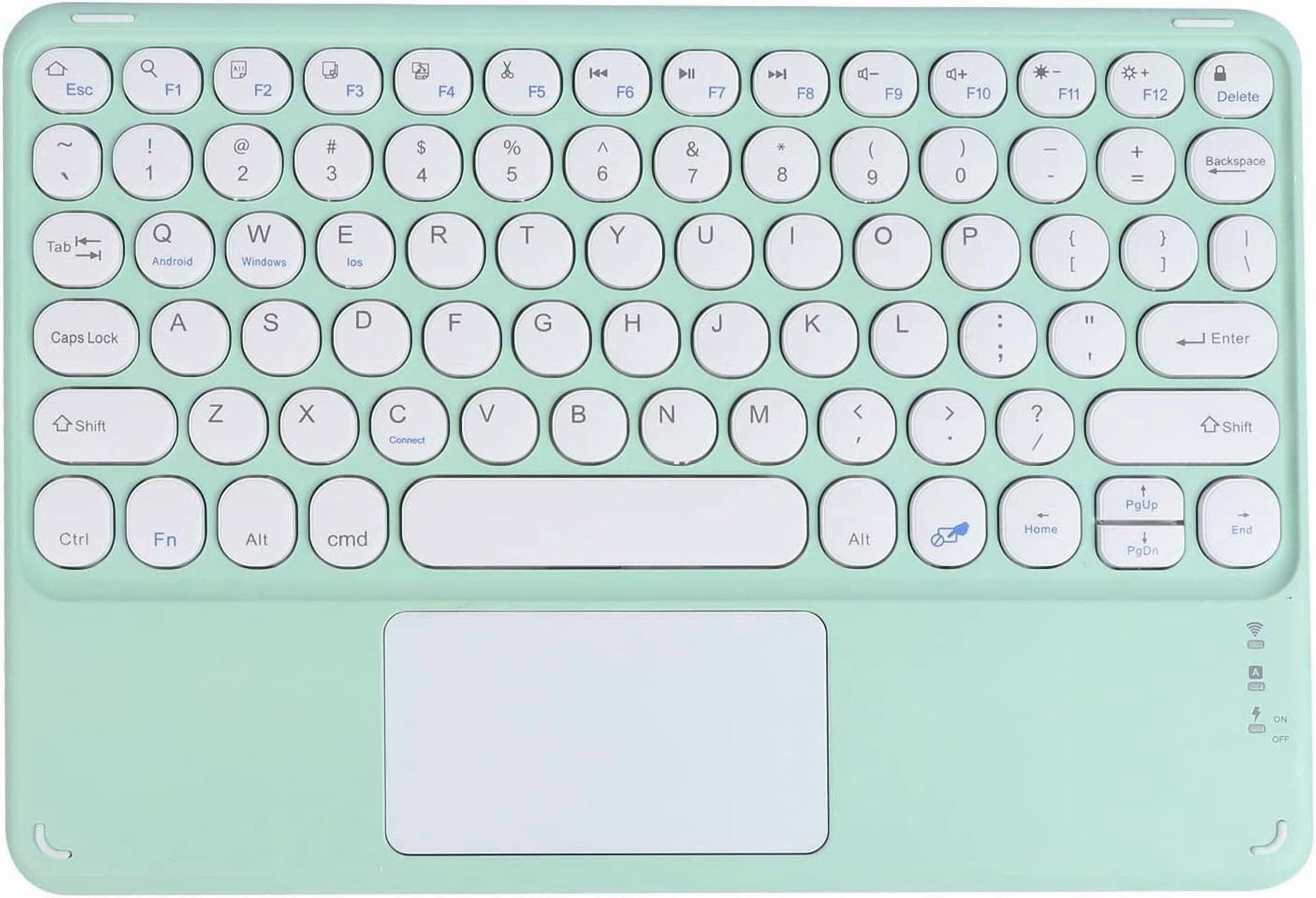 Wireless Bluetooth Keyboard with Touchpad for Ipad, Portable Mini Small Universal Rechargeable 10 Inch Ultra-Slim Wireless Keyboard for Tablet Smartphone PC Computer Laptop Windows Android Ios