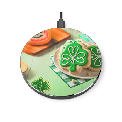 Wireless Charger – Shamrock Cookie St. Patrick’s Day Design 10W