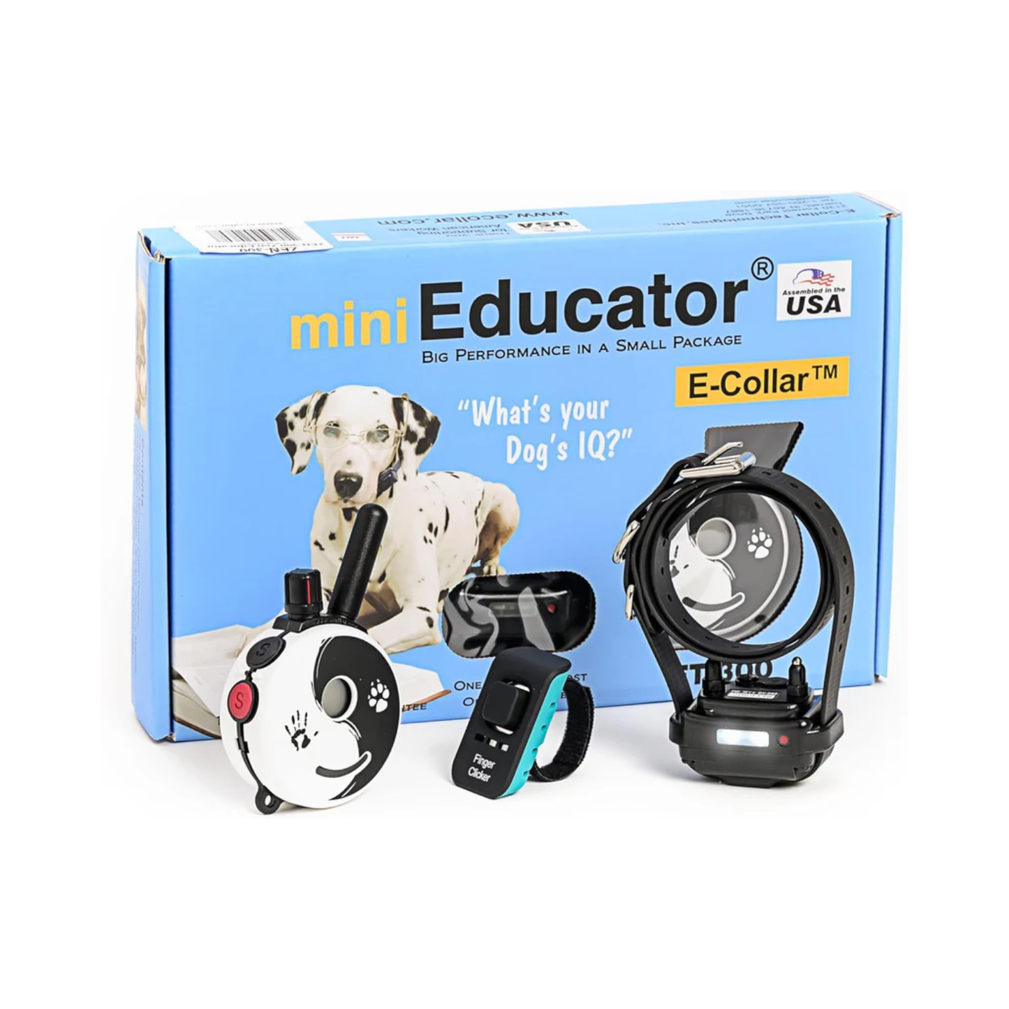 ZEN-300 Remote Dog Training Collar – 1/2 Mile Range, Rechargeable Mini Receiver, Humane Tapping Stimulation (100 Levels + Boost), Tone + Light, Finger Clicker