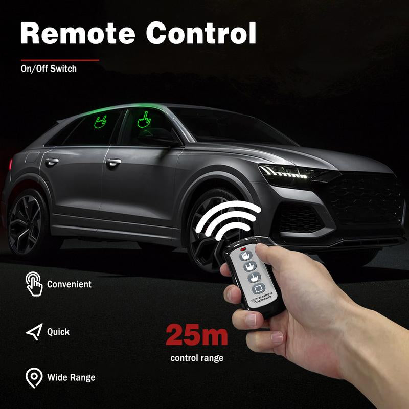 Car Gesture Light: LED Windshield Display, Express Driving Emotions