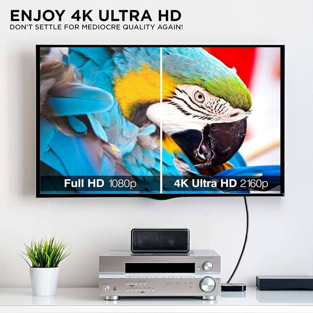 3 Ft. 4K HDMI Cable, High Speed 18 Gbps HDMI to HDMI Cable (3 Pack) - Red