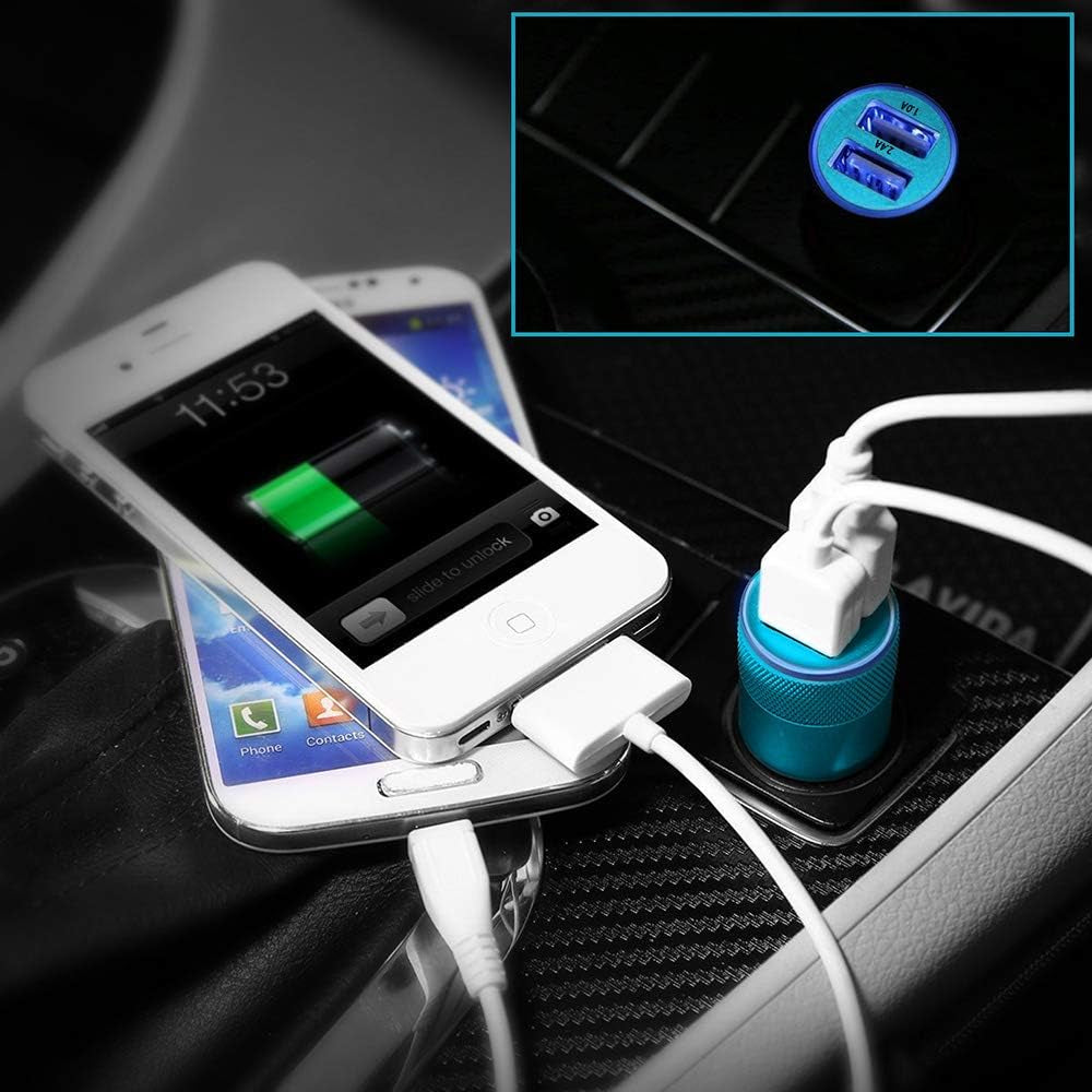 Car Charger,  3.4A 2 Pack USB Smart Port Charger Compatible with Iphone 16 15 14 13 12 11 SE X 8 7 Pro, Pro Max, Plus, Samsung Galaxy S24 S23 S22 S21 S10 plus Note 20, LG, Pixel, Ipad Pro