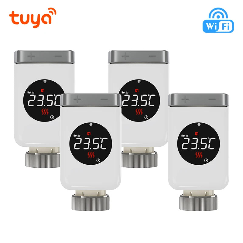 Tuya Smart Thermostat Radiator Actuator TRV Wifi Thermostatic Valve Heating Smart Valvetemperature Controller Alexa Google Home