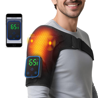 Detachable Wireless APP Control Shoulder Pad Electric Heating Vibration Shoulder Massager Knee Brace Shoulder Massage Belt