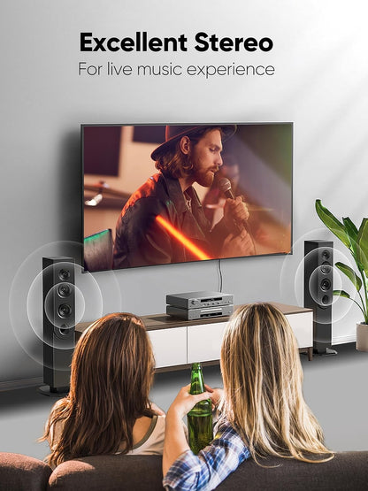 RCA Audio Cable 3.5Mm Male to 2-Male RCA Cable, Y Splitter Design Stereo Audio RCA Male Cable, 3 Meters, Black