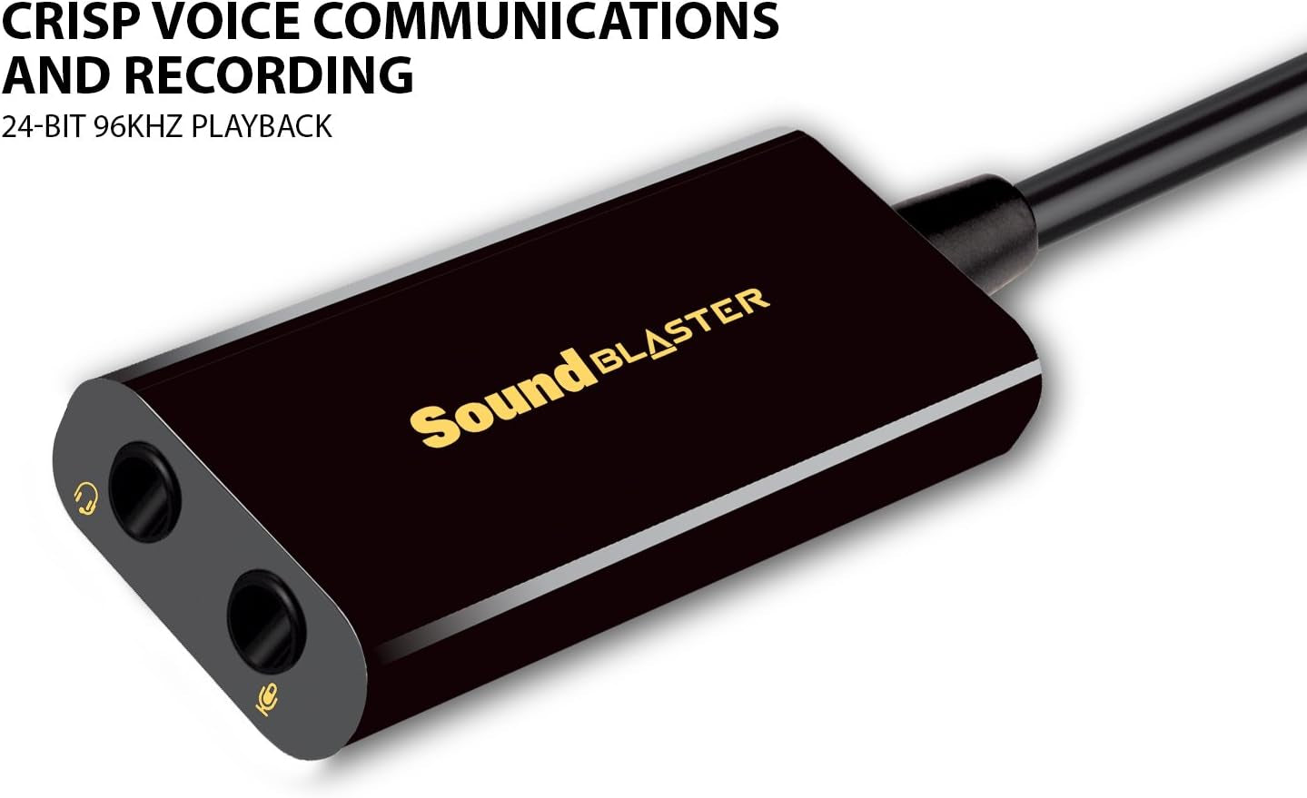 Labs Sound Blaster Play! 3 External USB Sound Adapter for Windows and Mac. Plug and Play (No Drivers Required). Upgrade to 24-Bit 96Khz Playback