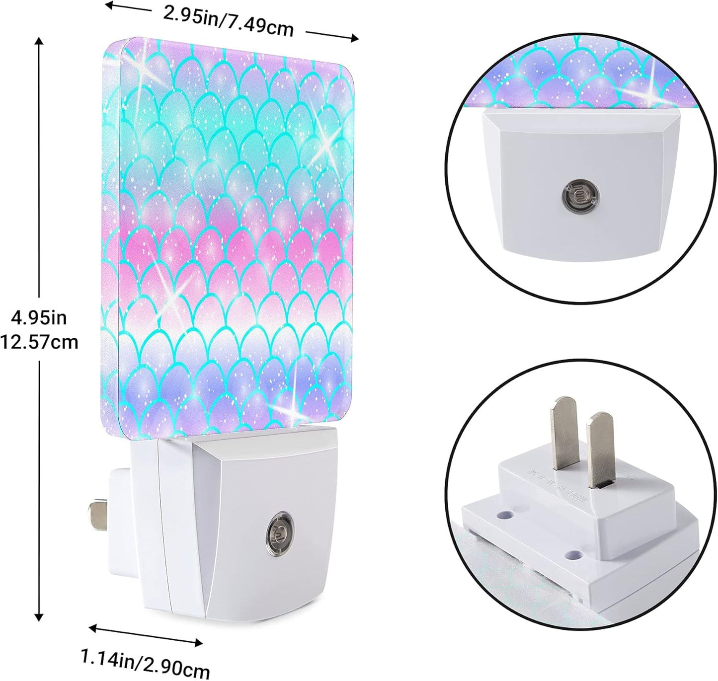 Night Light Plug-In Dusk to Dawn Smart Sensor White Led Nightlight for Bedroom Bathroom Kitchen Hallway Stairs Energy Efficient Decor Desk Lamp